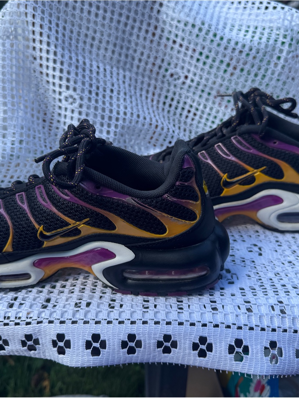 Nike Air Max Plus 'Black University Gold Viotech’ Size 8.5